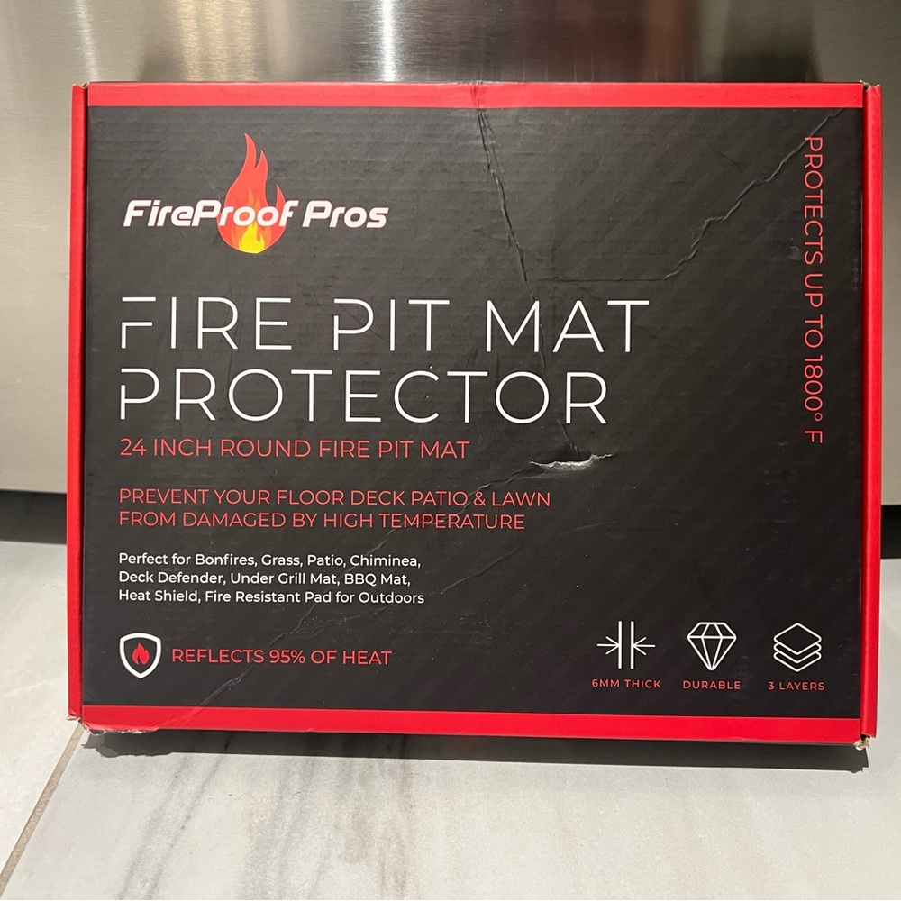FireProof Pros Fire Pit Mat Protector